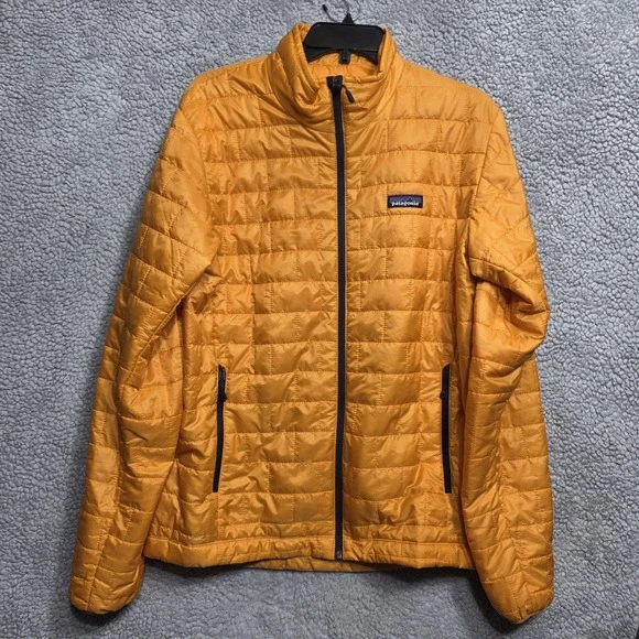 PATAGONIA Men's Sz Medium Nano Puff Puffer Jacket Bright Orange Primaloft 84212 - Picture 2 of 10